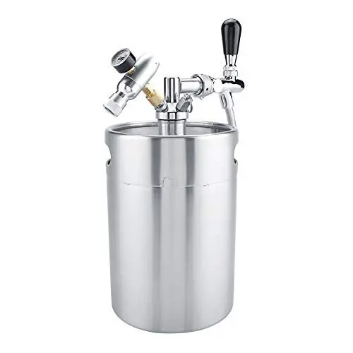 Produktbild: Mini-Fass-Set aus Edelstahl, Druckbeaufschlagter Craft-Bierspender, Tragbar, Zum Heimbrauen