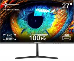 Produktbild: Minifire 27 Zoll Monitor, 100 Hz, Anti-Flicker, Full HD, 1080p Monitor PC Bildschirm mit HDMI USB-C Ports (MF27X3AL Typ-C-Kabel im Lieferumfang enthalten)