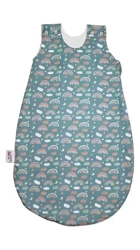 Produktbild: miniFreunde Premium Babyschlafsack für Neugeborene 0-6 Monate - 0,5 TOG - 100% Baumwolle - Oeko-Tex Zertifiziert (Neugeborene, Rainbow)