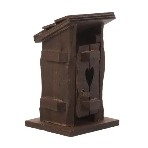 Produktbild: Mini-gartenhaus Zugmodell Feenhaftes Gartenhaus Feendorf Für Den Garten Landwirtschaftliches Zubehör Winzige Häuser Feengarten Liefert Winziges Holz Black HEMOTON