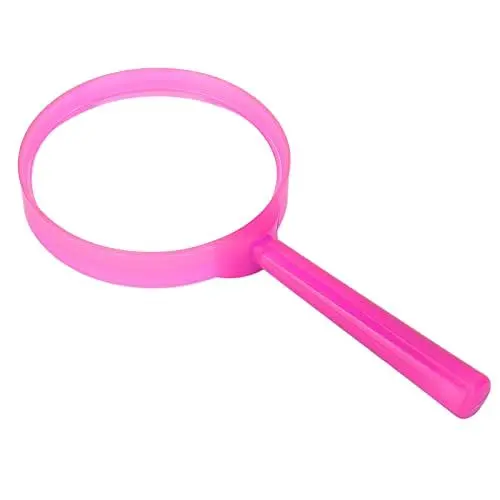 Produktbild: VBESTLIFE Mini-Handleselupe aus Glas, große Handlupe, langlebig, Schmuck, HD-Lupe für Studenten, Kinder, Senioren, Lesen(Rosa)