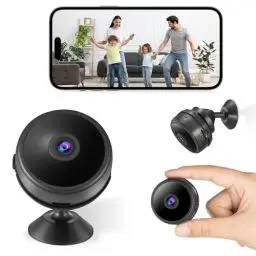 Produktbild: Mini-Kamera 1080P FHD Überwachungskamera innen WLAN Live Übertragung Handy APP WiFi Camera Indoor mit Akku Kleine Kompakte Sicherheitskamera mit Nachtsicht Bewegungsmelder für Baby Alten Haustier