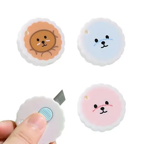 Produktbild: Mini-Kunstmesser, Wickelboxöffner, schrumpfender Brieföffner, tragbarer Mini-Papierschneider, niedlicher Bär, Brieföffner zum Öffnen von Briefen, kleinen Boxen, Papierschneiden, Basteln, 3 Stück