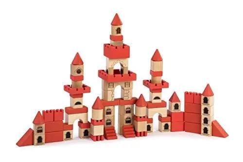 Produktbild: Miniland 94050 Märchenschloss aus Holz, Stacking Castle, 100 Teile