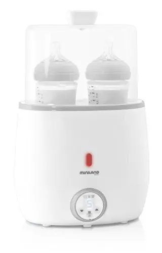 Produktbild: Miniland Baby Flaschenwärmer und Sterilisator für 2 Flaschen oder Breigläser, Auftaufunktion, ideal für Muttermilch