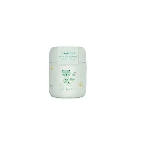 Produktbild: Miniland Food Thermy Mini Mint Isolierbehälter, 280 ml, doppelte Stahl-Isolierschicht hält die Temperatur der Speisen stundenlang.