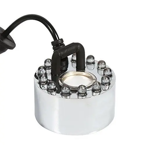 Produktbild: Mini-Nebelmaschine, 24 V Farbwechsel-Ultraschall-Nebelmaschine Wasserbrunnen Teichzerst?uber Luftbefeuchter 12 LED f¨¹r Home Office Hotel(EU)