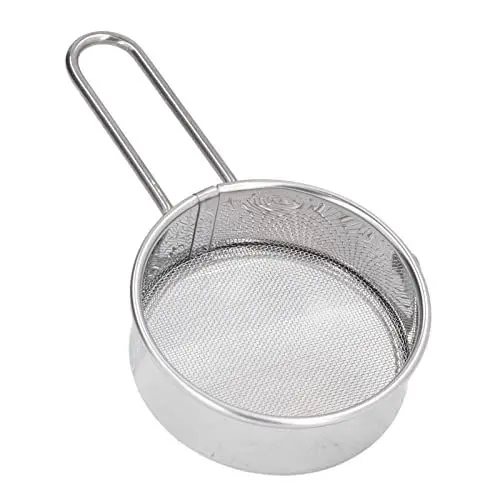 Produktbild: Mini-Rundmehl, Sieb, 304 Edelstahl, Feinmaschiges Sieb, 40 Mesh, Kleines Professionelles Mehlsieb für Heimbäckereien, Konditoreien (Ein Mini-Mehlsieb)
