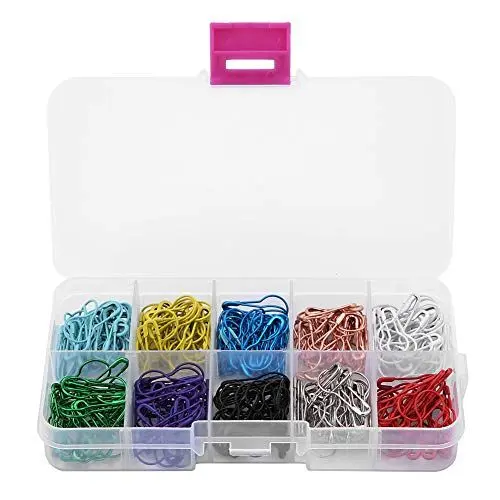 Produktbild: Mini-Sicherheitsnadeln, Farbige Sicherheitsnadeln, 300 Stück, Bunte Kalebasse, 300 Stück Sicherheitsnadeln, Kürbisform, Anhänger, Bastel-Sicherheitsnadeln, Metallklammern,