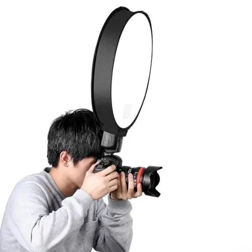 Produktbild: Mini-Softbox, rund, Beauty-Dish Speedlite, Blitzdiffusor, Softbox, runde Softbox für Kamera-Speedlight, verbessern Sie Ihre Fotografie (30 cm)