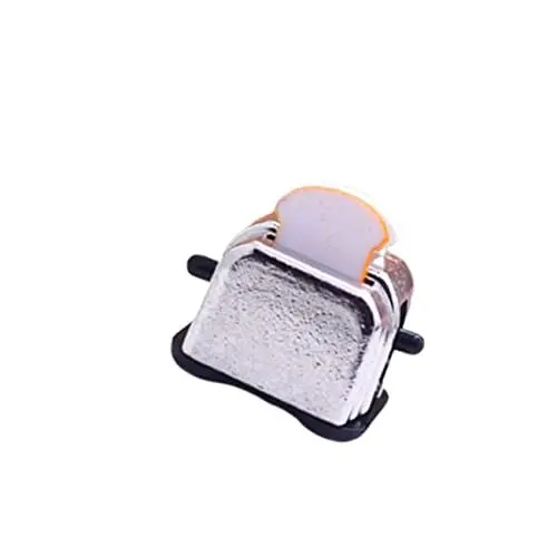 Produktbild: Mini-Toaster Spielset-Zubehör Miniatur-Küchengeschirr Mini-Küchenutensilien Kleiner Toaster - Mini Brotbackautomat aus Zinklegierung Mini-Brotbackmaschine Legierungsverzierung BESTonZON