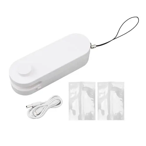 Produktbild: Kompakter Mini-Vakuumierer mit USB-Aufladung, Magnetische Lebensmittel-Versiegelungsmaschine mit 2 Beuteln für Trockene und Feuchte Lagerung – Ideal für den Heimgebrauch