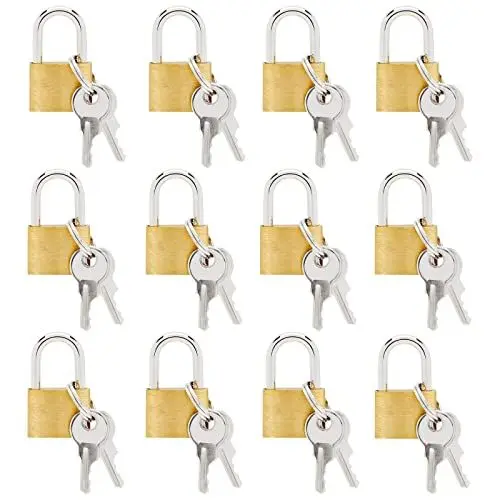 Produktbild: Mini-Vorhängeschlösser für Gepäck, Cupreous, 12 Stück