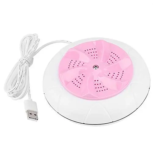 Produktbild: Haofy Tragbare Mini-Ultraschall-Waschmaschine für Reisewäsche und Kinderkleidung, Rosa, Effizient