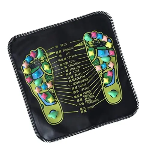 Produktbild: Minkissy 1stk Fußmassagematte Umformendes Fußmassagegerät Fußdruckpunkt-massagematte Akupunkt-massagematte Fu? Reflex Matte Akupressurmatte Für Die Füße Foot Ease Shakti Falten Leder Vati