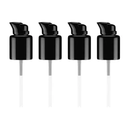 Produktbild: Minkissy Ersatz Foundation Pump Universal Make-Up Spender Spender Pumpe für Make-Up Behälter Foundation Ätherisches Öl Creme Lotion Schwarz 4St