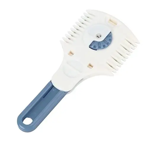 Produktbild: Minkissy Haarschneider Kamm Haar Dünnerer Rasiermesser Kamm Doppel Rasierklingen Haare Kammschneider Trimmer Haar Shaper Rasiermesser für Dicke Dicke Haarschnitte Und Styling