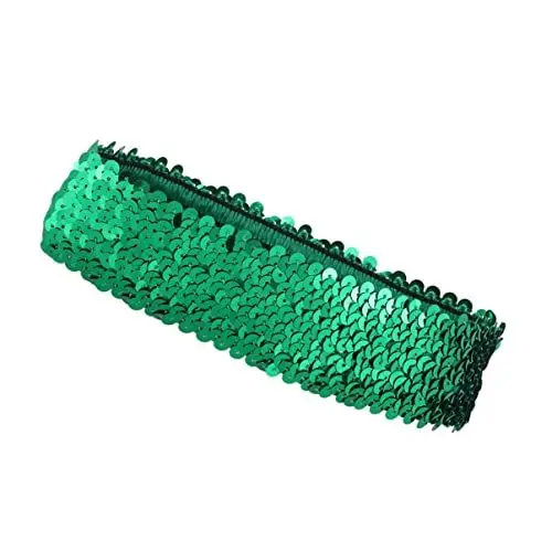 Produktbild: minkissy Leuchtend Grünes Funkelndes Stirnband Modisches Glitzer-sport-stirnband Festival-accessoire Funkelndes Tanz-kopfstück Glitzer-kopfbedeckung