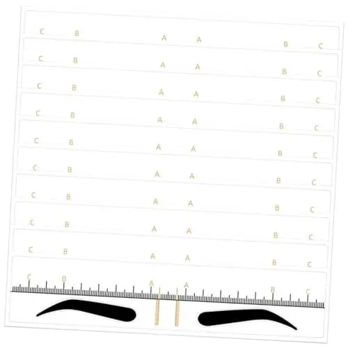 Produktbild: minkissy 10St Messlineal Augenbrauenschablonen Frauen Abs augenbrauen schablonen augenbrauen-schablonen werkzeug Schablone zum Formen der Augenbrauen Vorlage für die Augenbrauenformung PVC