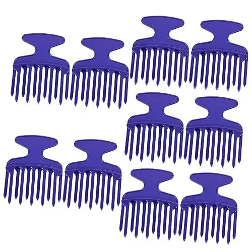 Produktbild: minkissy 10 Stk Frisierkamm Antistatischer Kamm Drehkamm Für Dreadlocks Haarkamm Aus Kunststoff Glatte Haarspitzen Kamm Für Lockiges Haar Hochkamm Kosmetik Fräulein Abs Amerikanisch