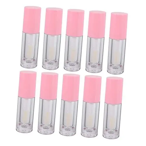Produktbild: minkissy 10st Flasche Lipgloss Flaschen Für Lippenbalsam Leere Glanzröhren Kit Zur Herstellung Von Lipgloss Lipgloss-gläser Lipgloss Tube Behälter Mit Deckel Wimper Reisen Lippenstift Abs