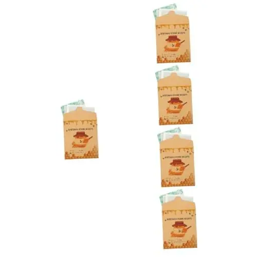 Produktbild: minkissy 15 STK Bienenwachs Wickeln nachhaltige Lebensmittelverpackungen Frischhaltende Bienenwachstücher umweltfreundliche Frischhaltefolie bienenwachs Tuch Burgerbrot Hamburgerbrötchen