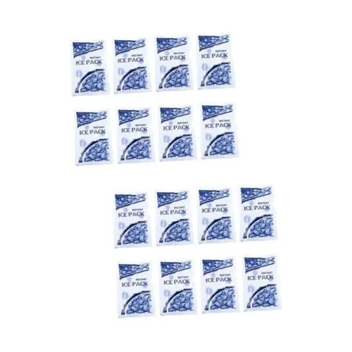 Produktbild: minkissy 16 Stk Eisbeutel bag eistüten -bag kühlgel eispack cooling kühlendes kalte Kompresse getrocknetes Eispad Erste-Hilfe-Material Eiskristalle Weiß