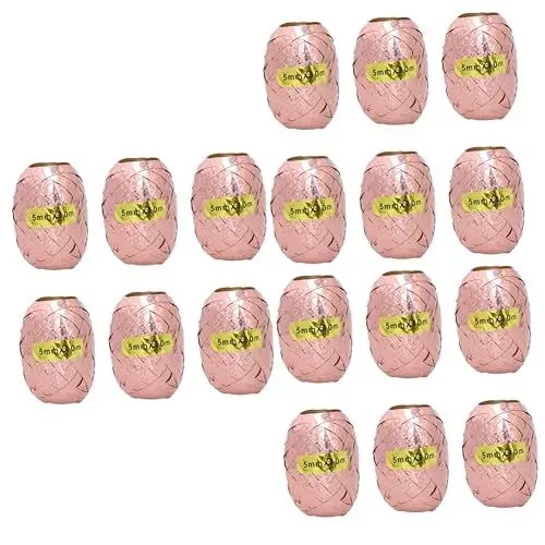 Produktbild: minkissy 18 Stk Hochzeitsbänder Geschenkpaketband Glänzendes Metallband Bänder Für Metallband Ballonband Glitzerband Kiefer Trainer Kräuselbänder Diy Roségold Crimpen