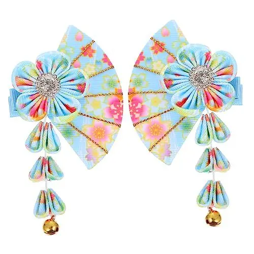 Produktbild: minkissy 1 Paar Haarnadel Traditionelle Japanische Kimonos Japanische Haaraccessoires -haarschmuck Hanfu Haarschmuck Japanische Accessoires Blumen Anmut Fräulein