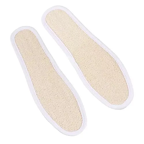 Produktbild: minkissy 1 Paar schweißabsorbierende Einlegesohlen Luffa Schuheinlagen Einlegesohlen gegen Plantarfasziitis geruchshemmende Kisseneinlagen Fußgewölbeeinlagen Schuhpolster Schuhkissen