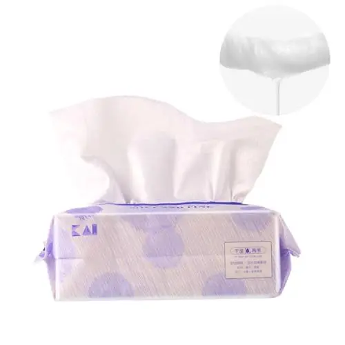 Produktbild: minkissy 1 Packung à 100 Stück Gesichtsreinigungstuch Einweg-gesichtstücher Make-up-entferner-tuch Gesichtstücher Aus Baumwolle Einweghandtücher Baumwollhandtuch Violett Extraktiv