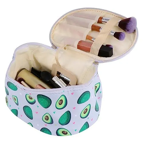 Produktbild: minkissy 1 STK Avocado pu Kosmetik Tasche Reisekosmetiktaschen für Damen tragbare Kosmetiktasche Damen Kosmetiktasche Pu-Kosmetiktasche Schminktasche Schminktäschchen für Mädchen Reisen