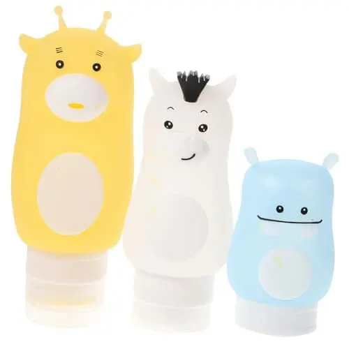 Produktbild: minkissy 1 Satz 3St Spenderflaschen Leere Kosmetikflasche Reisespender flüssige Körperseife Animal-Design kosmetikbehälter Duschgel Shampoo Anticaida Leere Flaschen tragbare Lotionsflaschen