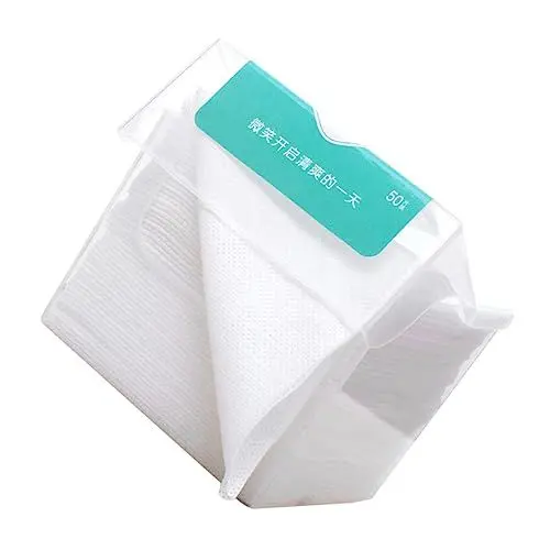 Produktbild: minkissy 50 Stück Gesichtsreinigungstücher Aus Baumwolle Weiche Einweg-make-up-tücher Nass- Und Trockentücher Für Outdoor-camping Wandern Reisen