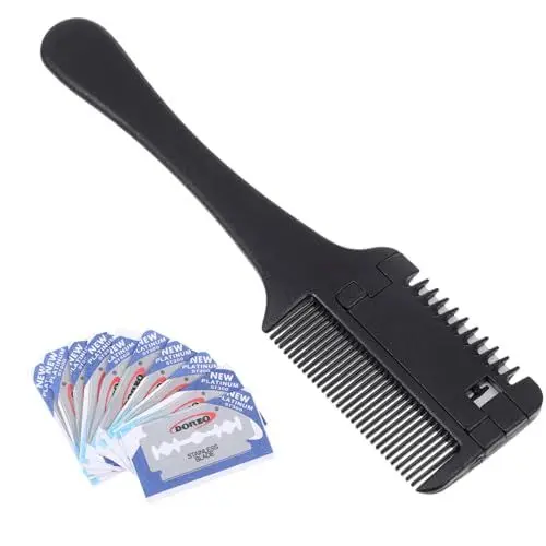 Produktbild: minkissy 1 Satz Haarkamm-set Haarschnitt-stylingkamm Doppelseitiger Haarverdünner Kamm Mit Langem Griff Haar Dünner Kamm Haarschneidewerkzeug Frisierkamm Haarschneidekamm Friseurkamm Abs