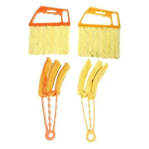 Produktbild: minkissy 4-teiliges Reinigungsbürstenset Für Jalousien Wiederverwendbar Für Die Reinigung Von Fensterklimaanlagen Und Lüftungsöffnungen Kompakt Und Tragbar