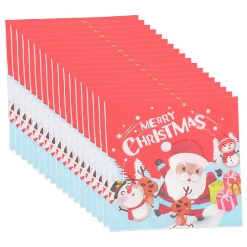 Produktbild: minkissy 1tasche Weihnachtsservietten Einweg-papierservietten Bedruckte Servietten Mit Weihnachtsmotiven Dekorative Tischservietten Für Feiertage Servietten Für Küche Und Restaurant