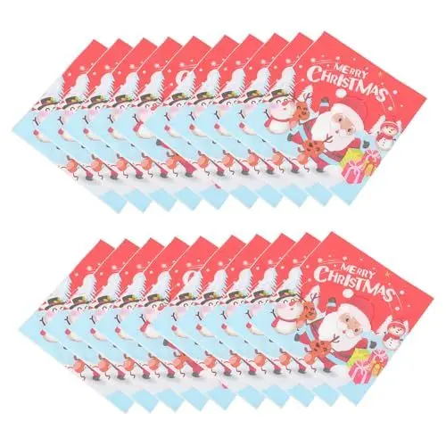 Produktbild: minkissy 1tasche Beutel Weihnachtsservietten Bedruckte Einweg-papierservietten Weihnachtstischdekorationen Servietten Für Weihnachten Dekorative Party-servietten