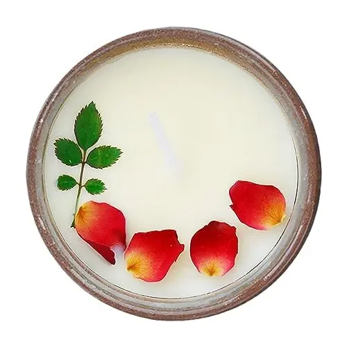 Produktbild: Beaupretty 1Stk Duftkerze aus getrockneten Blumen weihnachtsgeschenke weihnachts präsente Wohnkultur Kerzen aus Sojawachs Desktop-Dekoration dekorative Kerze Hochzeit schmücken Geschenkbox