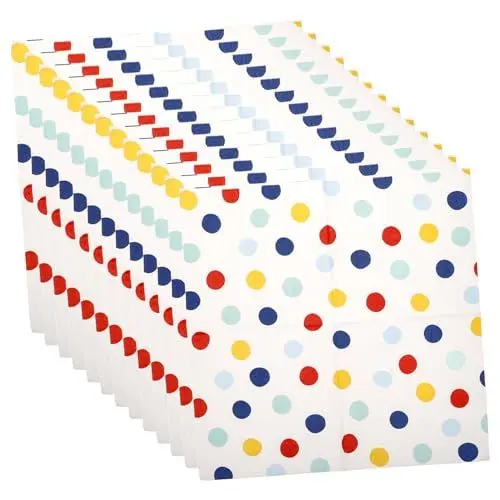 Produktbild: minkissy 20 Blatt Bunte Punkte Servietten Bunte Punkte Motto Partyservietten Party Seidenpapier Dekoratives Seidenpapier Bunte Punkte Servietten Geschmeidige Festival Servietten