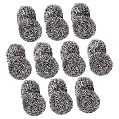Produktbild: minkissy 20stücke Metallschrubber Geschirrbürste Grillstein-reinigungsblock Topfwaschwerkzeug Aus Stahl Für Hause Pfannenschrubber Spülbürste Topfreinigung Topfschrubber