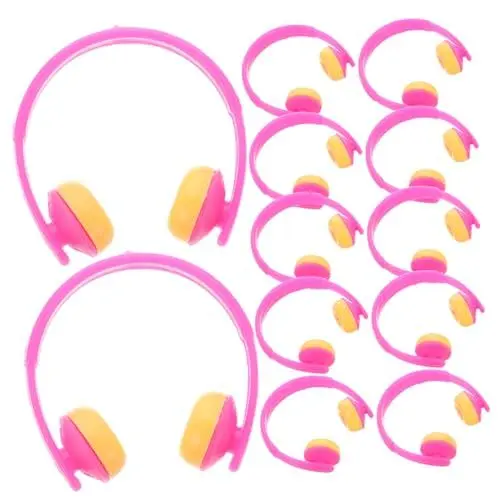 Produktbild: minkissy 20 Stück Miniatur Kopfhörer für Puppenhäuser Gelbe Ente Ohrhörer Zubehör Dekoration für Mikrolandschaften und Mini Häuser Kreatives Design für Stilvolle
