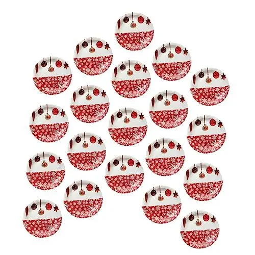 Produktbild: minkissy 20 Stück Schneeflocken Weihnachts Pappteller Weihnachts Pappteller Weihnachts Esstisch Dekoration Dessert Tischdekoration Weihnachtsteller Weihnachts Pappteller Weihnachts
