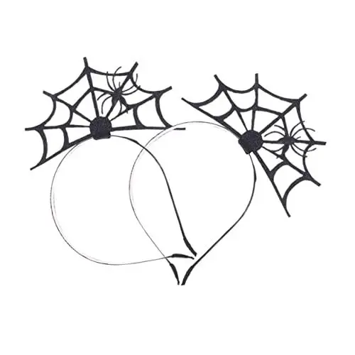 Produktbild: minkissy 2 Stück Haarband Mit Spinnennetz Für Halloween Modisches Stirnband Für Cosplay Spinnennetz-stirnband Zartes Design Bequem Zum Tragen Party-accessoire Toll