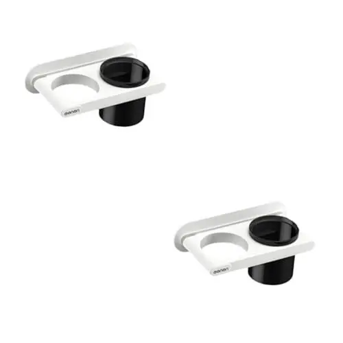 Produktbild: minkissy 2St Haartrocknerhalter regalhalterung Halterung für Fön Fönhalter Haartrockner-Organizer An der Wand montiert Lagerregal Wandbehang Weiß