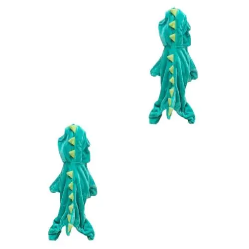 Produktbild: minkissy 2 Stücke Haustier Kleidung Hund Dinosaurier Kostüm Pet Supplies Grün Größe S Lustige Halloween Kostüme