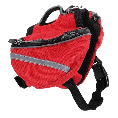 Produktbild: minkissy 2St Hundegeschirr Rucksack Hund satteltasche Wanderrucksäcke Wanderrucksack Hundesattel Hunderucksack Camping Rucksack für Hunde zu Fuß Hunde Rucksack Hundetasche Gurt Reisen