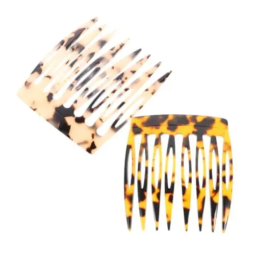 Produktbild: minkissy Glatte Duttkamm-clips Für Frauen Seitliche Haarkämme Aus Acetat Stilvolle Accessoires Für Feines Haar Für Partys