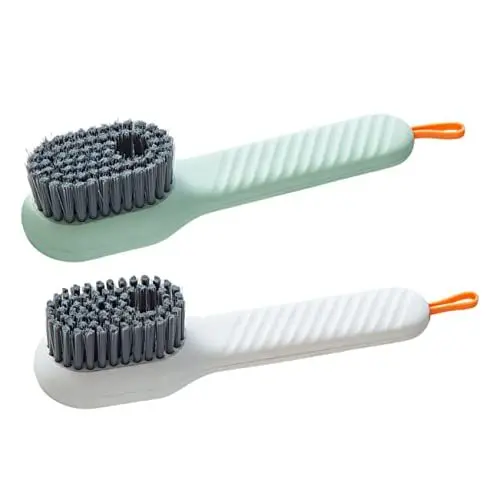 Produktbild: minkissy 2St Schuhbürste Pinsel küche Kitchen Brush Bad bürste Einfache Reinigung Wannenreinigungsbürste Fliesenwäscher-Werkzeuge hängende Kunststoffbürste Haushaltsreinigungsbürste Plastik