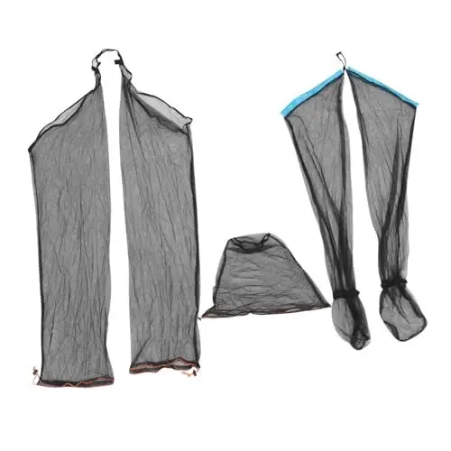 Produktbild: minkissy 2 Sätze Schutzkleidung Zum Angeln Aus Mesh Insektensicherer Netzanzug -anzüge Angelbekleidung Im Freien Abdeckung -abdeckung Black